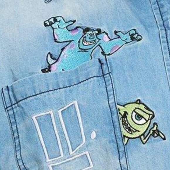 ❤️NWT VINTAGE TORRIID DISNEY PIXAR MONSTERS INC BUTTON TOP - CHAMBRAY PLUS SIZE - Picture 2 of 16